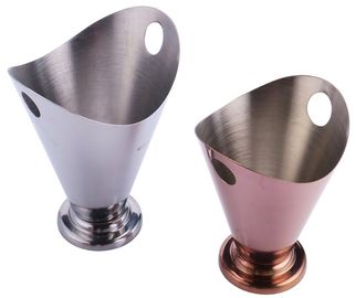 Rose - gold Color Stainless Steel Chips Cup / Silver French Fries Bucket Snack Food Container