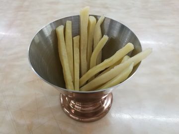 Rose - gold Color Stainless Steel Chips Cup / Silver French Fries Bucket Snack Food Container