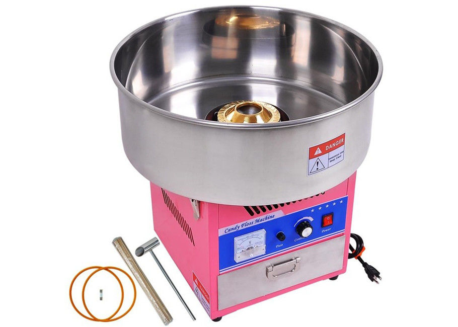 Stainless Steel Snack Bar Equipment / Electric Cotton Candy Floss Machine