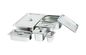 مطعم الفضة الفولاذ المقاوم للصدأ Cookwares / مقالي 0.8MM للمواد الغذائية، 325x265mm